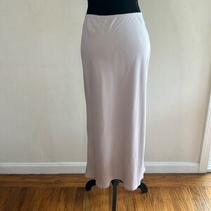 TopShop Light Gray Maxi Slip Skirt